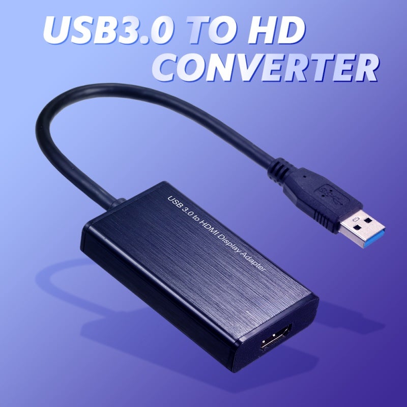 USB3.0 to HD Adapter: Black, 5Gbps High-Speed Transmission - 1080P Resolution Support Converter for PC, Laptop, TV, Monitor Projector Use - Image 5
