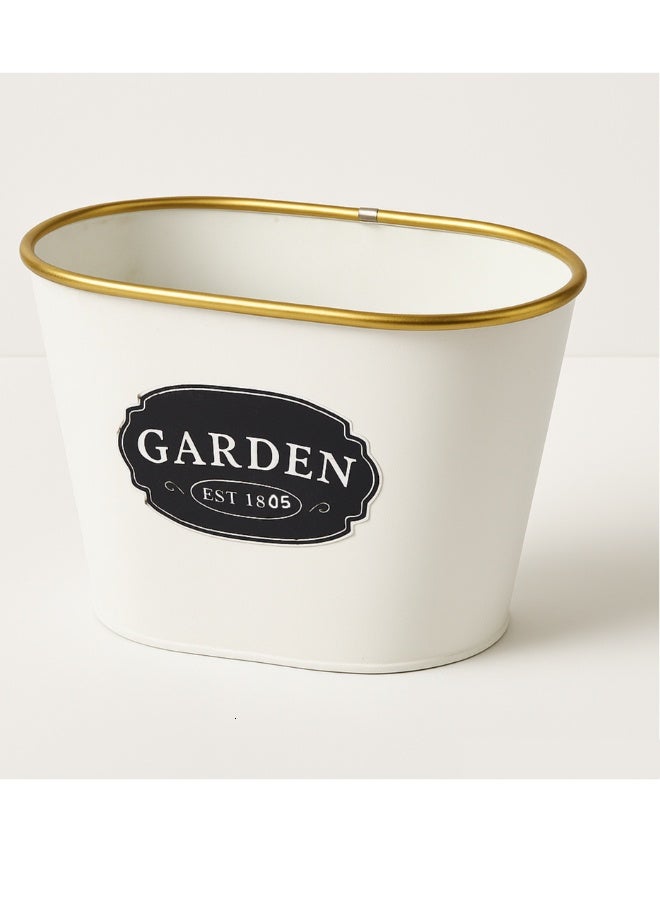 Garden Premium White Oval Planter Pot – 22x14x17.5 cm Decorative Plastic Flower Pot for Indoor & Outdoor Plants, Herbs, Succulents & Home Garden Décor - Image 5