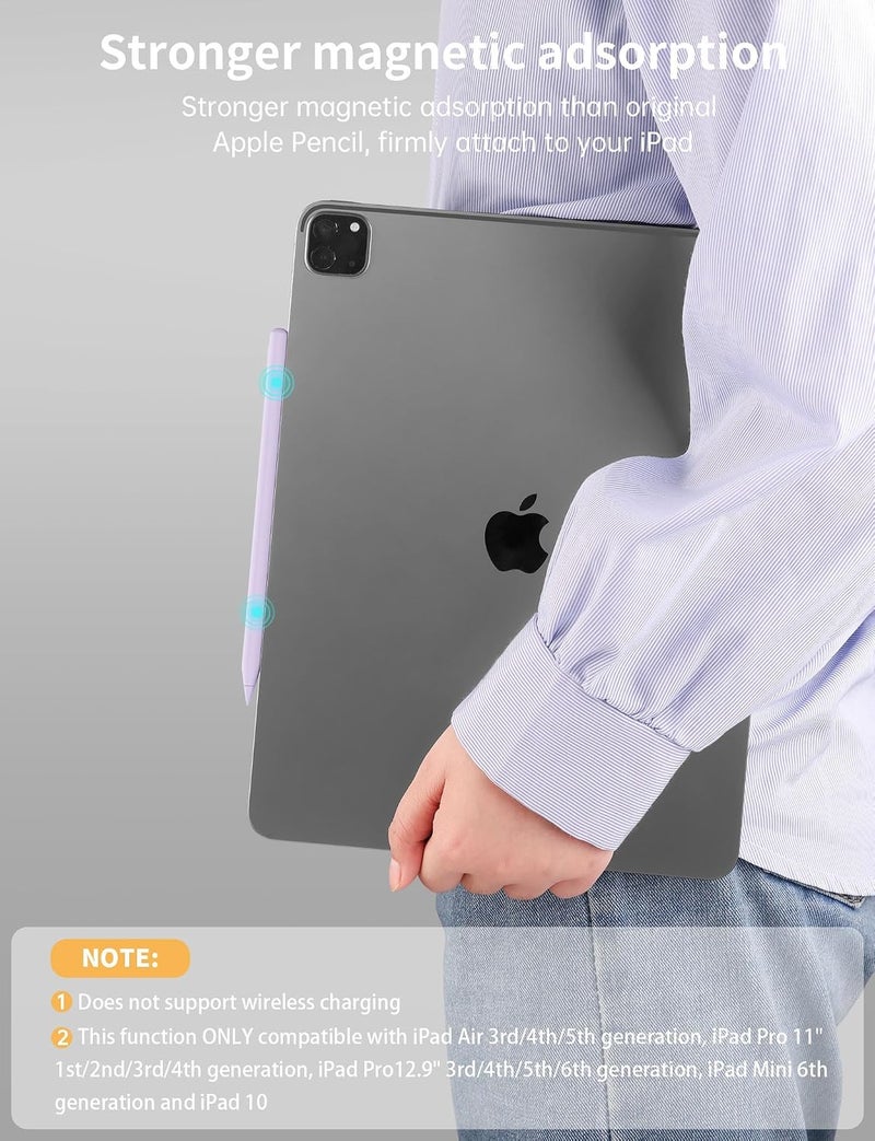 قلم لقلم iPad الجيل العاشر، قلم Apple سريع الشحن لمدة 13 دقيقة مع رفض راحة اليد، متوافق مع i-Pad 6-11، Air 3-5/11"/13"، Mini 5/6، Pro 11"/12.9"/13" - Image 5