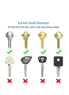 Generic Small Key Covers Tags, Bright Colored Key Caps Silicone Key Covers Elastic Key Tags Key Identifier Coding Rings, 0.8 Inch Dia Key Identifiers, 24PCS in 8 Colors Mixed Color  - Image 2