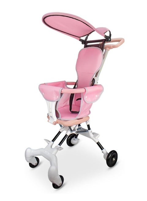 UKR Foldable Mini Stroller - Airplane Friendly Compact Baby Stroller for Travel | Best Cabin Stroller for Baby (Pink)