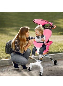UKR UKR Foldable Mini Stroller - Airplane Friendly Compact Baby Stroller for Travel | Best Cabin Stroller for Baby (Pink)  - Image 5