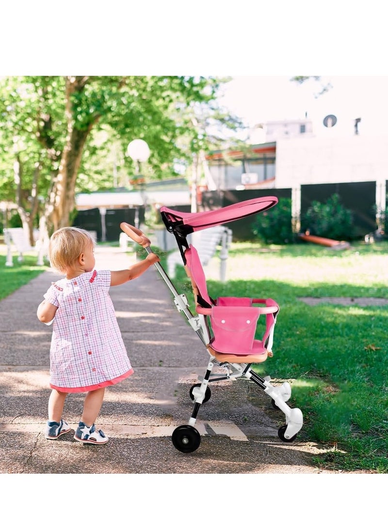 UKR - UKR Foldable Mini Stroller - Airplane Friendly Compact Baby Stroller for Travel | Best Cabin Stroller for Baby (Pink) - Image 1