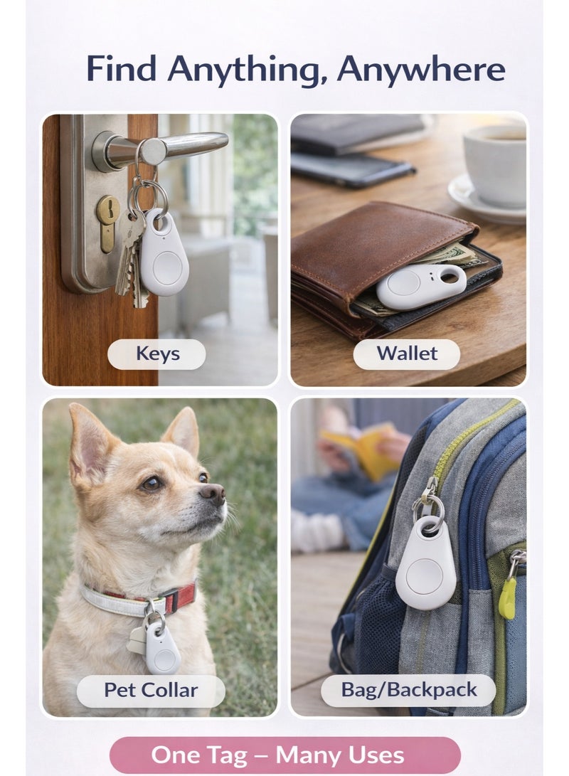 RAFOMAC iTag Bluetooth Key Finder & Phone Locator – Smart Anti-Lost Tracker Tag for Keys, Wallet, Pets, Luggage – App Controlled Item Finder with Alarm, Remote Camera Shutter & Replaceable Battery - Image 2