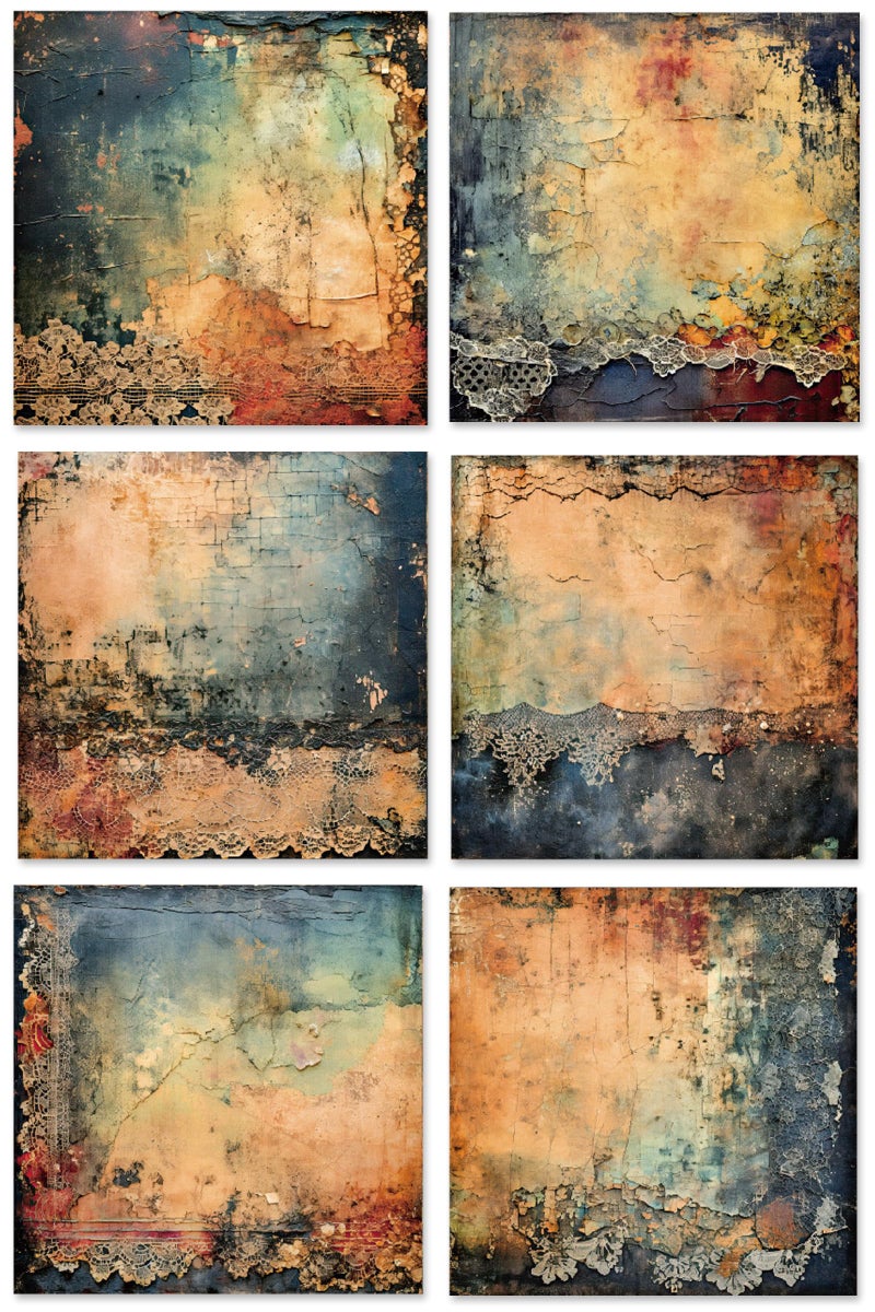 WLXTREE Scrapbook Paper,24 Sheets Vintage Decorative Craft Scrapbooking Paper Pad 6x6 Single-Side Printing Junk Journal Background Paper for Card Making Art Album Collage Scrapbook Supplies - Image 5
