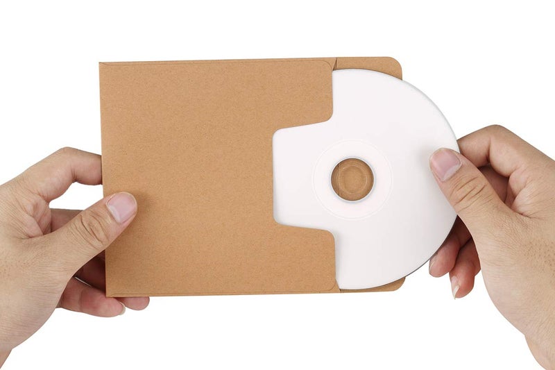 ValBox CD Sleeves 100 Packs Kraft Paper Envelopes 5 x 5 Inches Brown DVD Paper Cardboard Envelopes CD Paper Storage Holder Covers - Image 4