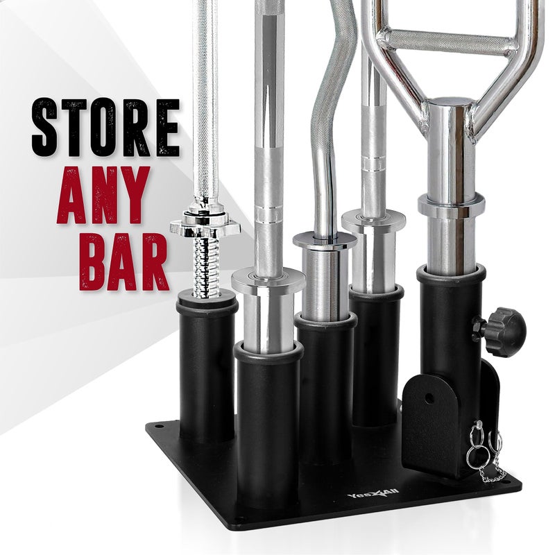 Yes4All 2in1 T-Bar Row Platform Multifunction with 1inch & 2 inch (5 Bars) and 1-Inch Adapter, Barbell Holder with Landmine Attachment - Image 4