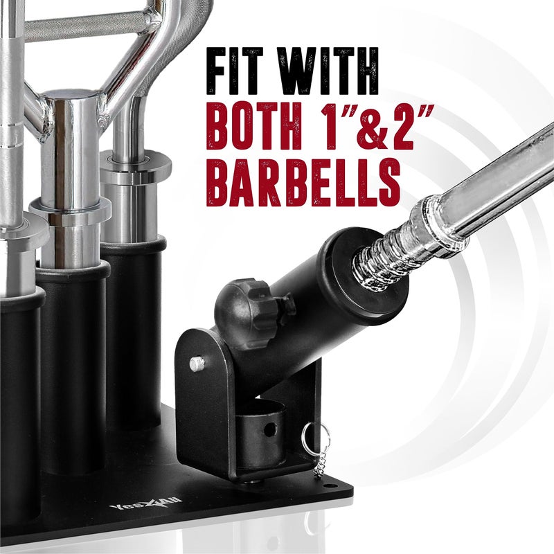 Yes4All 2in1 T-Bar Row Platform Multifunction with 1inch & 2 inch (5 Bars) and 1-Inch Adapter, Barbell Holder with Landmine Attachment - Image 5