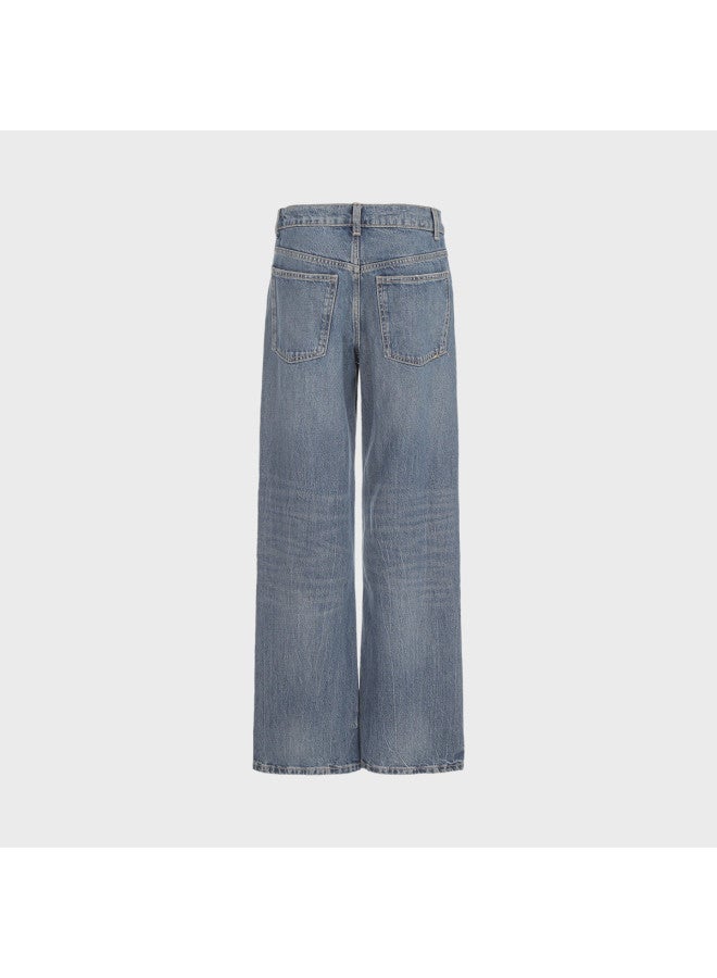 Zara women's Washed And Distressed Casual Versatile Snap Button Embellished Design Jeans - Image 3