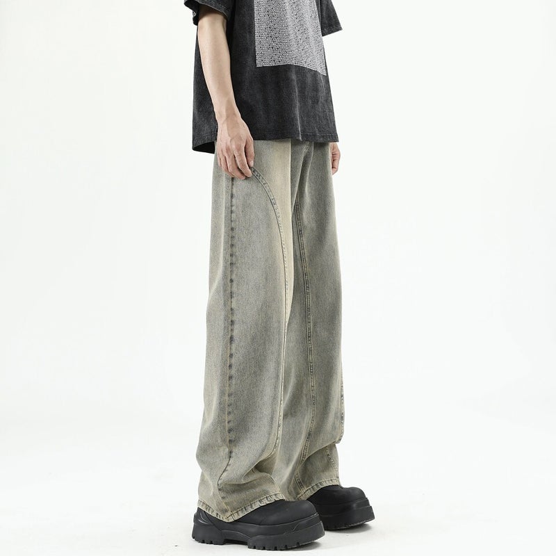 Unisex Classic Denim Jeans Loose Fit Daily Outdoor Wear - Image 1