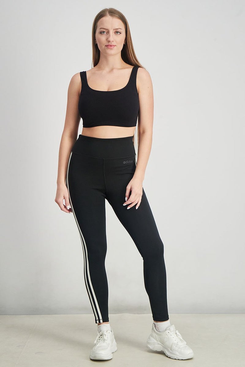 Adidas Women Sportswear Fit Pull On Training Leggings, Black - Image 2