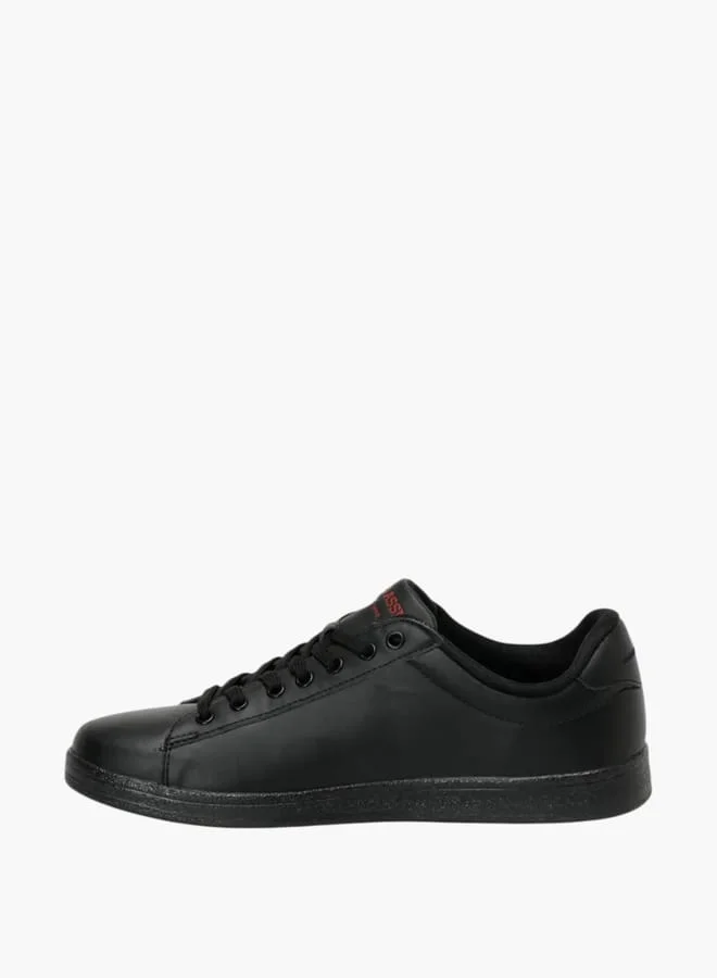يو اس بولو اسن Men's Logo Detail Lace-Up Sneakers