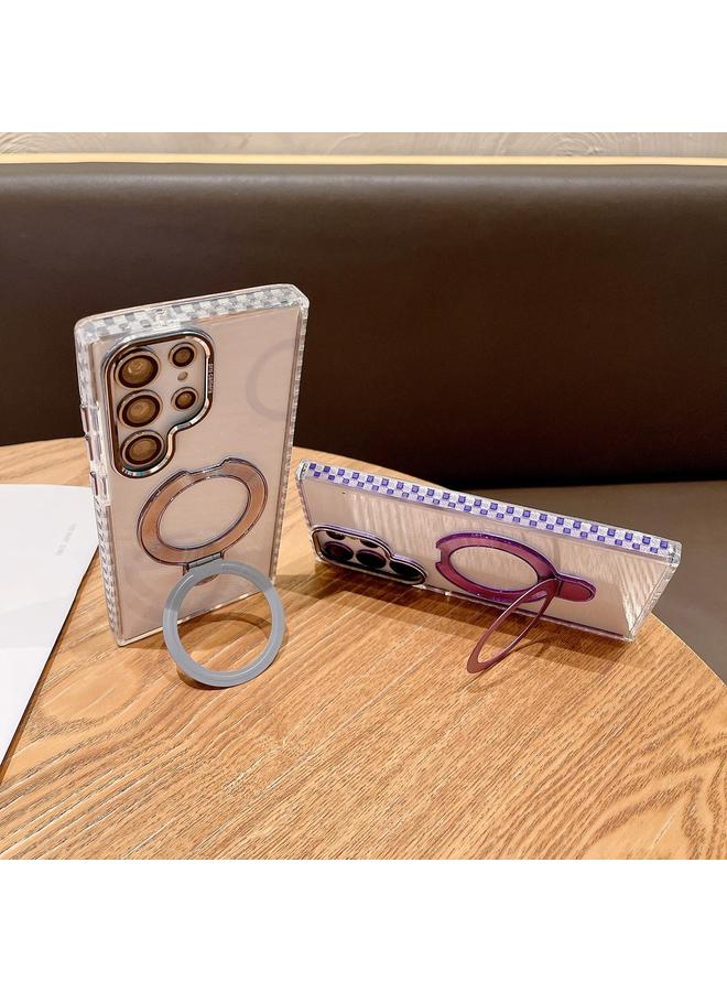 S-TOP Case For Samsung Galaxy S22 Ultra 5G Transparent MagSafe Holder Phone Case with Lens Film - Image 3