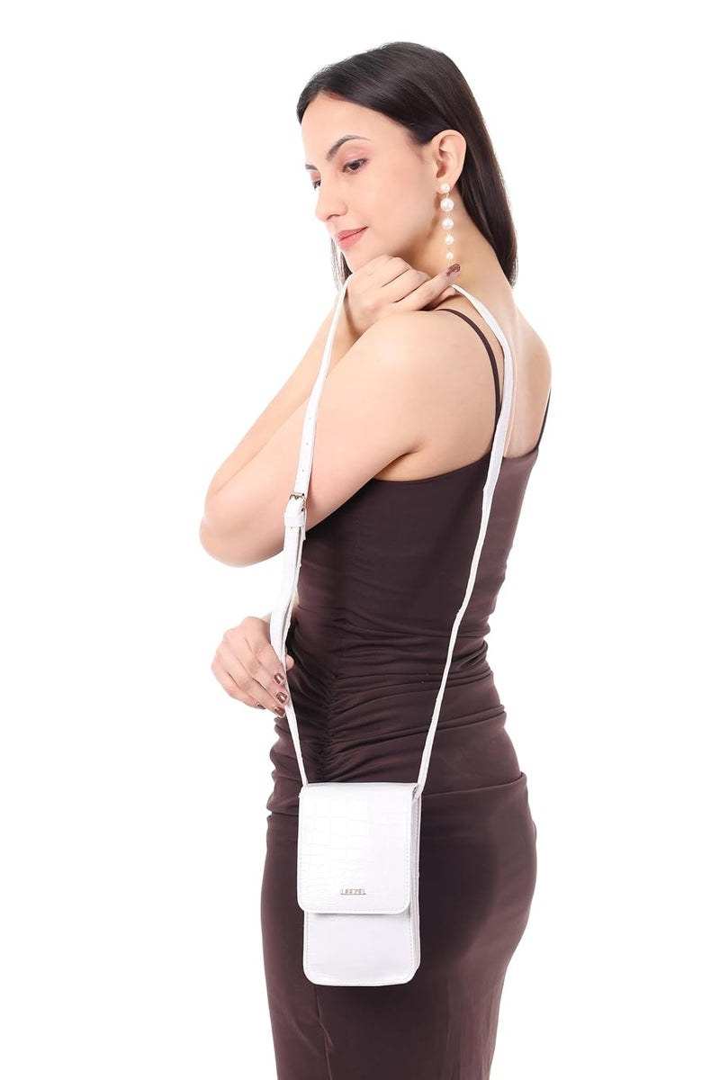 LEEZEL Women's Girls Wallet Sling Bag for Mobile Cell Phone Holder - Image 3