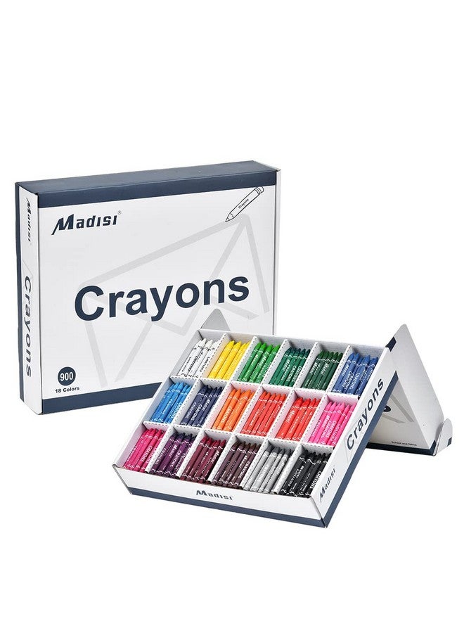 Madisi Crayon Bulk pack, Regular Size, 18 Colors, 900 Count - Image 1
