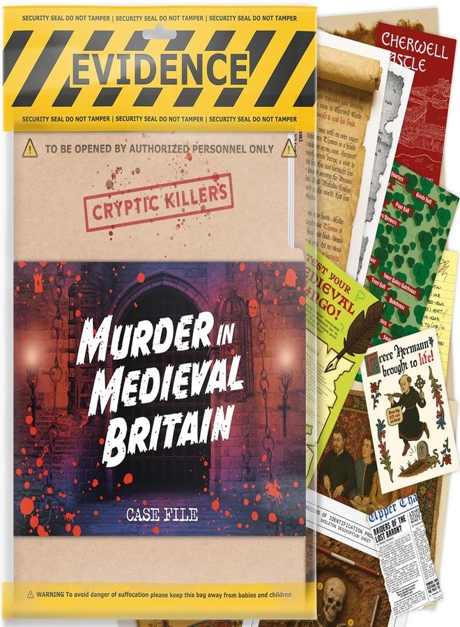 Cryptic Killers Unsolved Murder Mystery Game - Cold Case Files Investigation Detective Evidence & Crime File - Individuals, Date Nights & Party Games- Murder in Medieval Britain - Image 1