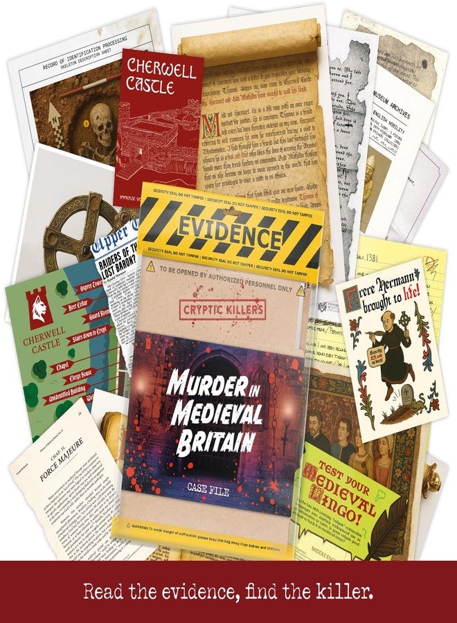 Cryptic Killers Unsolved Murder Mystery Game - Cold Case Files Investigation Detective Evidence & Crime File - Individuals, Date Nights & Party Games- Murder in Medieval Britain - Image 3