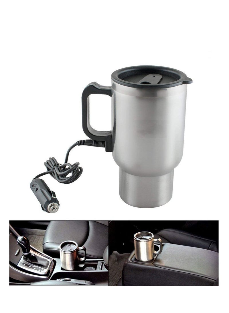 Steel Travel Outdoor Electric Mug 12 V Car Charging Electric Kettle Travel Coffee Mug Cup Heated Thermos 450 Ml - Image 5