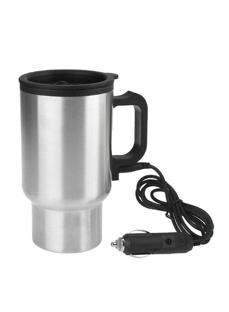 Steel Travel Outdoor Electric Mug 12 V Car Charging Electric Kettle Travel Coffee Mug Cup Heated Thermos 450 Ml - Image 2