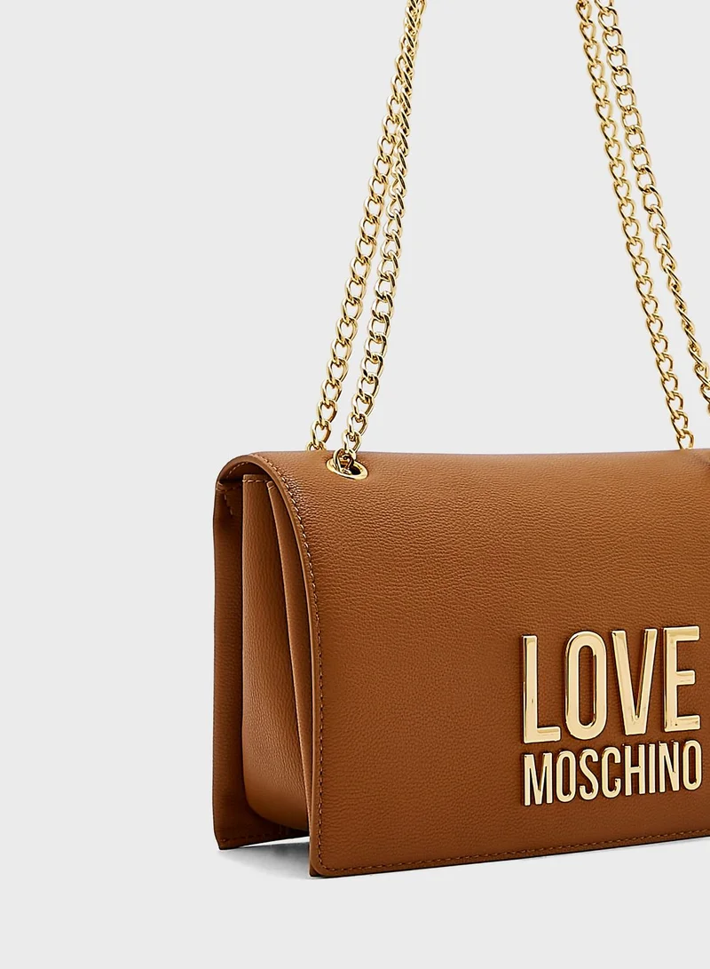 Love Moschino Logo Detailed Crossbody Bag