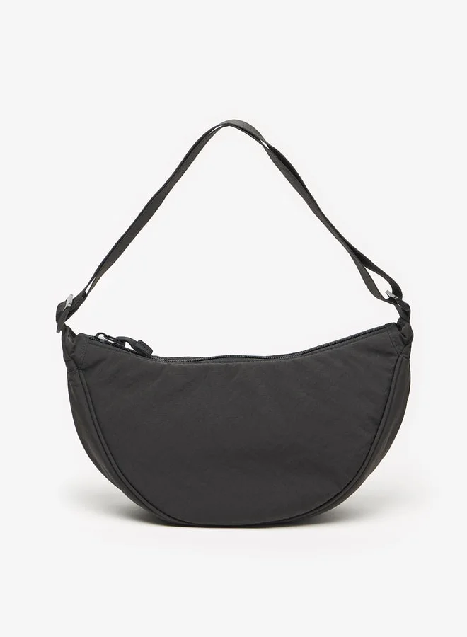 ميسي Women's Solid Shoulder Bag with Adjustable Strap