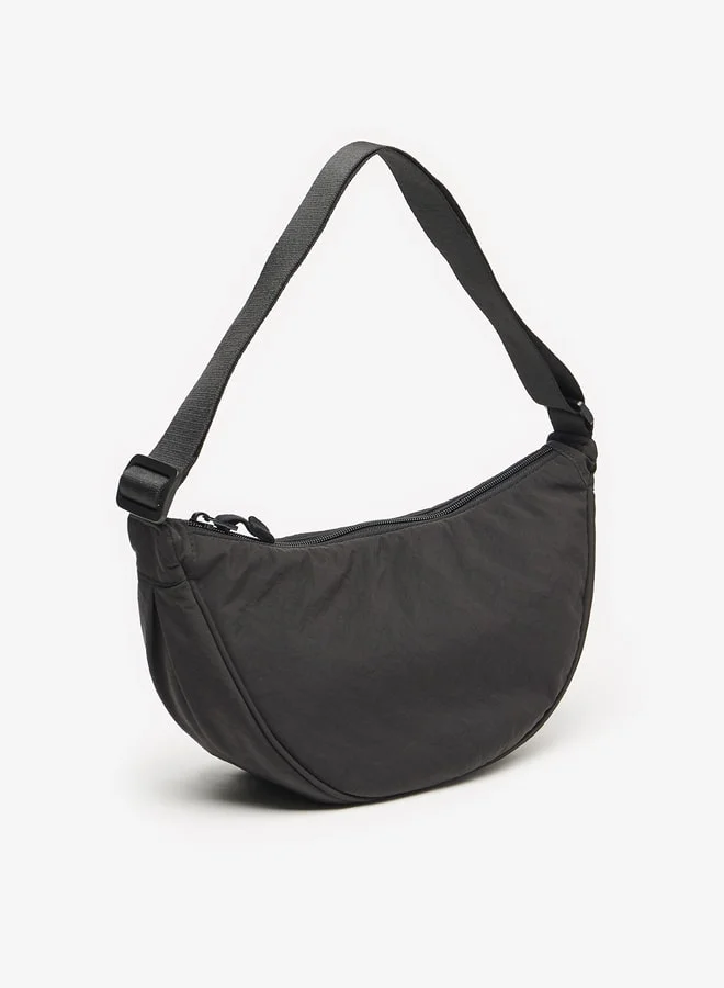ميسي Women's Solid Shoulder Bag with Adjustable Strap