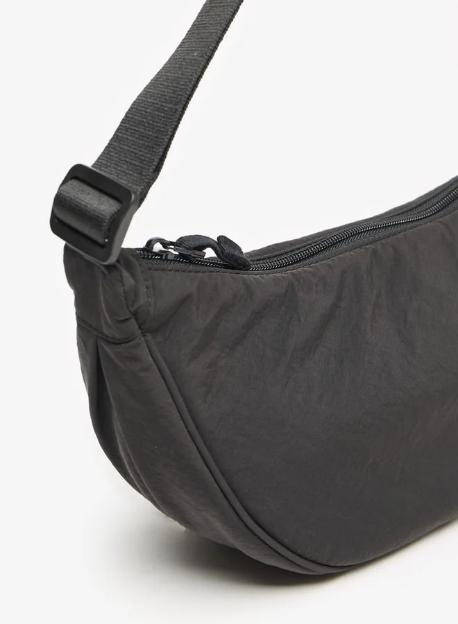 ميسي Women's Solid Shoulder Bag with Adjustable Strap