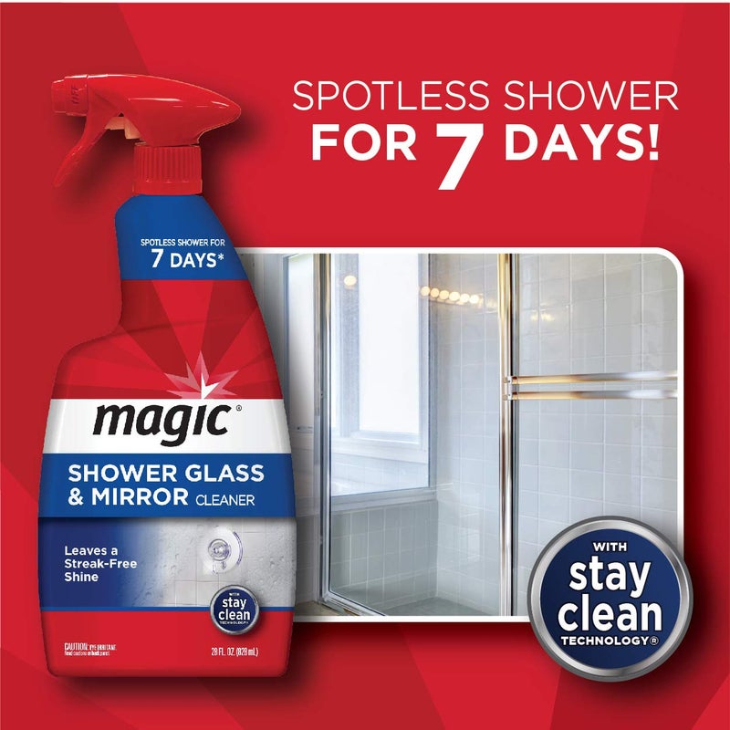 Magic Shower Glass  Mirror Cleaner 28 Fluid Ounce Packaging May Vary - Image 3