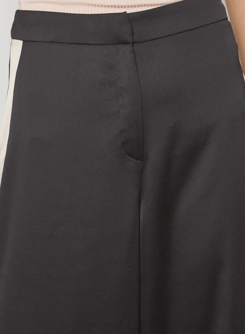 Missguided Satin Split Hem Flare Pants