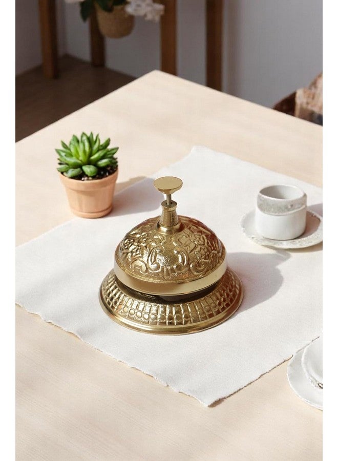 TrenDec Vintage Decorative Desk Bell | Desk Bell | Desk Bell For Office | Table Bell For Office & Restaurant Service Bell for Hotel, School Restaurant, Reception, (Aluminium Desk Bell) - Image 4