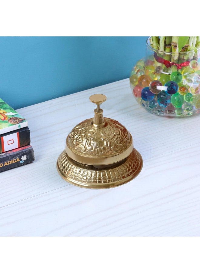 TrenDec Vintage Decorative Desk Bell | Desk Bell | Desk Bell For Office | Table Bell For Office & Restaurant Service Bell for Hotel, School Restaurant, Reception, (Aluminium Desk Bell) - Image 1