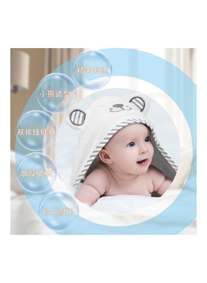 NIBEMINENT Bear Embroided Baby Hooded Towel - Image 4