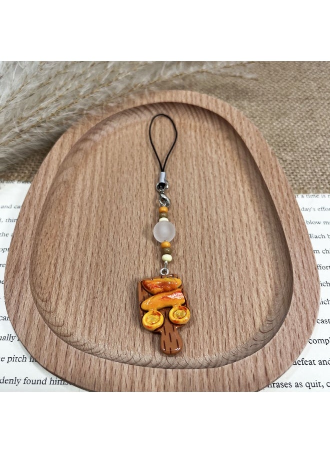 NIBEMINENT Phone Charm/ Chain Strap for Women Girls, Simulated Food Toys Cell Phone Case Lanyard Wrist Strap 