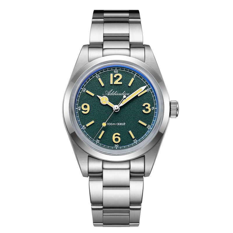ADDIESDIVE Mens Dress Watches Easy to Read Dial VH Sweep Second K1 Bubble Glass 100 M Waterproof Simple Male Watch - Image 2