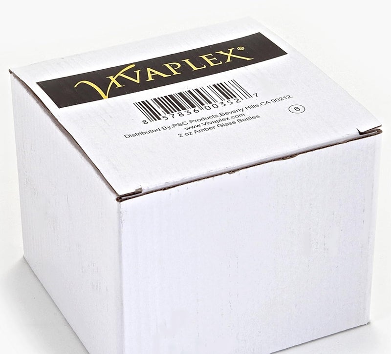 Vivaplex زجاجات فيفابلكس 6 أمبر سعة 2 أونصة مع بخاخات رذاذ دقيقة سوداء - Image 2