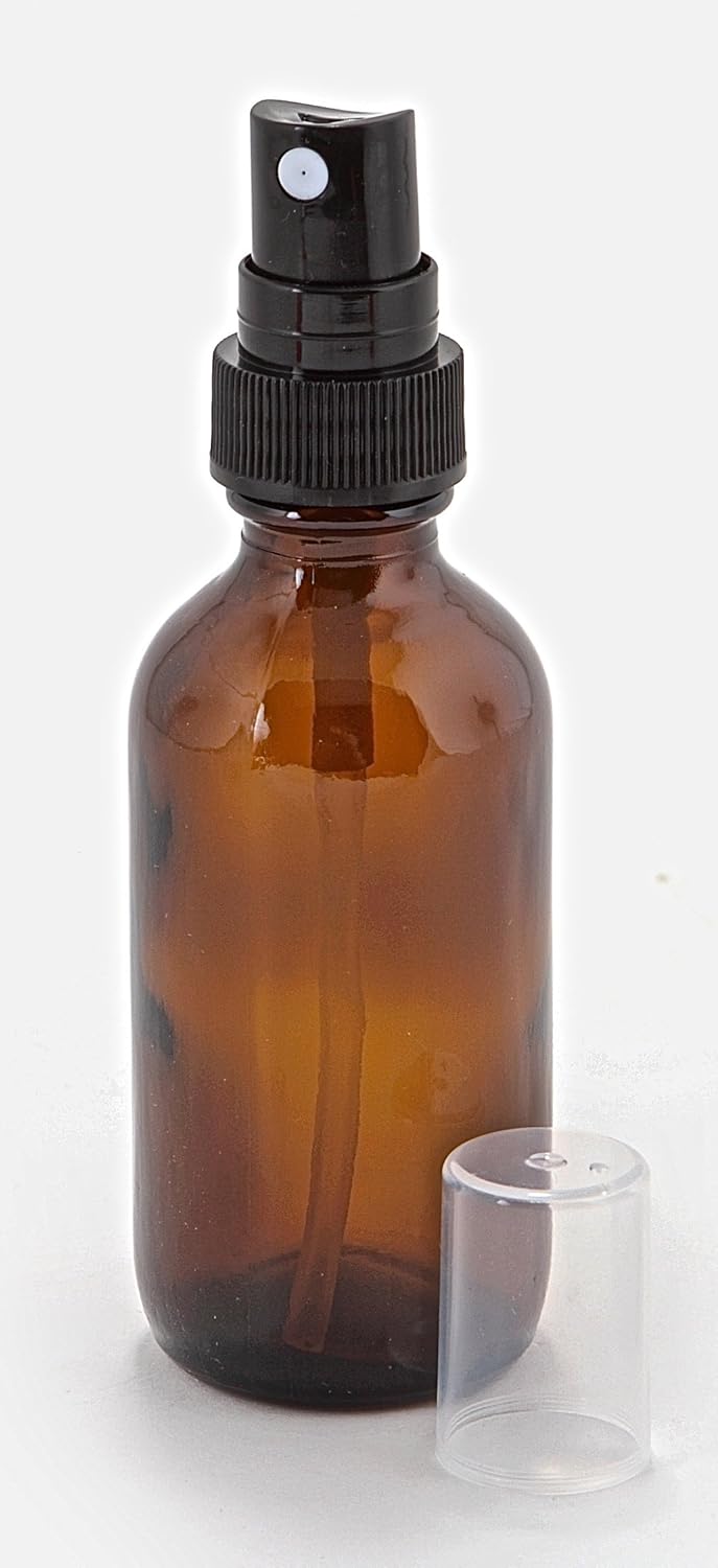 Vivaplex زجاجات فيفابلكس 6 أمبر سعة 2 أونصة مع بخاخات رذاذ دقيقة سوداء - Image 5