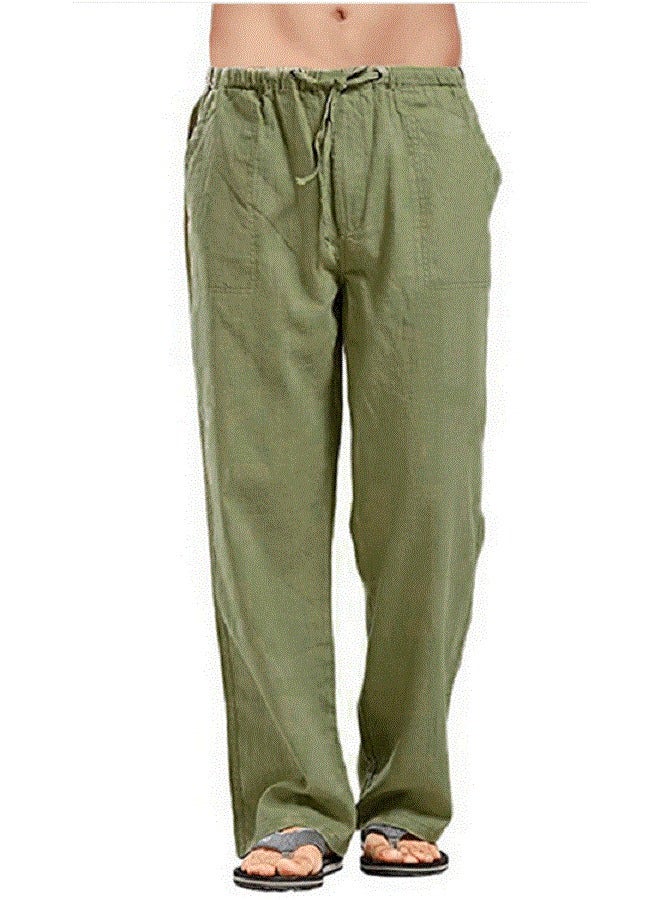 NIBEMINENT Men's Large Flax Wide Leg Pant - Image 1