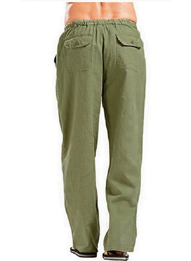 NIBEMINENT Men's Large Flax Wide Leg Pant - Image 2
