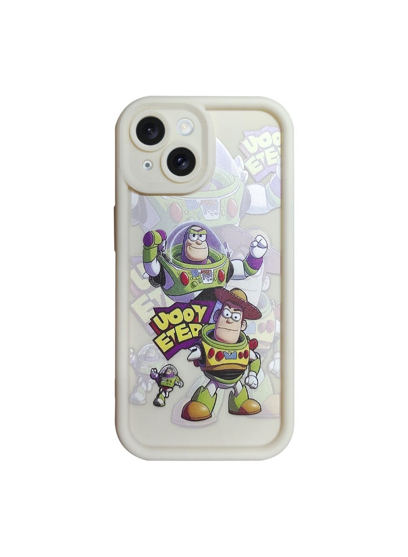 X-level iPhone 15 Cover Case Anime Design,Printed with Comic Book Pattern Design Soft Silicone with Shockproof Protective Comfortable Touch Anti-scratch Shell Back Cover Phone Accessory - Image 1