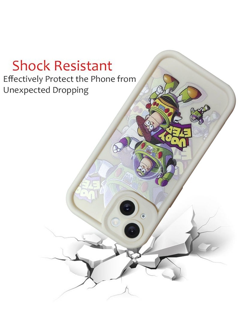 X-level iPhone 15 Cover Case Anime Design,Printed with Comic Book Pattern Design Soft Silicone with Shockproof Protective Comfortable Touch Anti-scratch Shell Back Cover Phone Accessory - Image 3