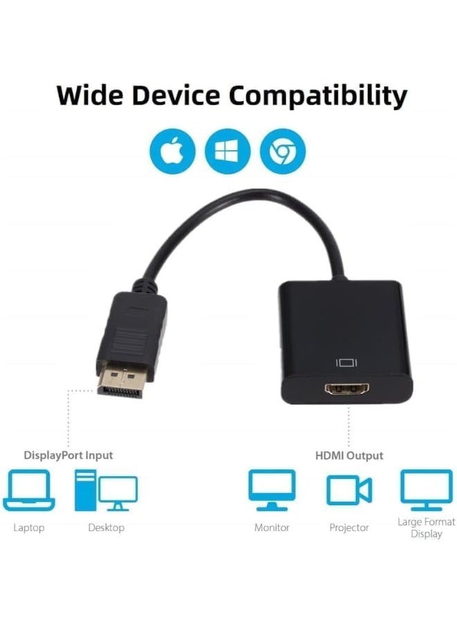 A PLUS AB-26KD DisplayPort to HDMI Adapter – Full HD 1080p Video Converter Cable for PC & Laptop to TV or Monitor - Image 3