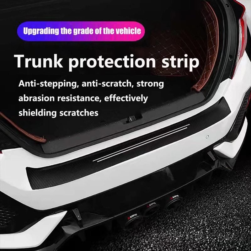 Door Sill Protector 9-Piece Black Carbon Fiber Vinyl - Peel And Press Universal Fit Car Scratch Guard For All Vehicle Models - Image 5