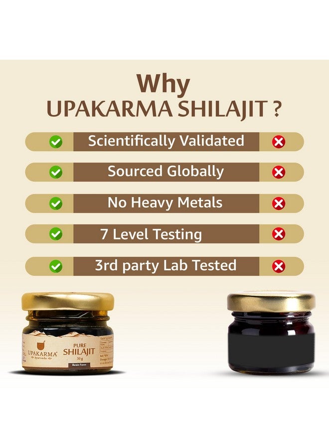 UPAKARMA Pure Shilajit Resin 30g | 300mg/serving | Extensive Global Sourcing | Boosts Stamina & Strength | Lab-Tested Purity | 100 Servings | Pack of 2 - Image 4