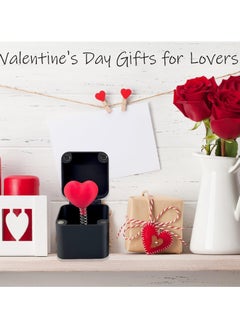 NajmStyle 2 Packs Red Roses and Red Love Heart in a Box, 3D Printed Red Roses in a Surprise Pop up Gift Box, Birthday and Valentine Classroom Students Gift  - Image 5
