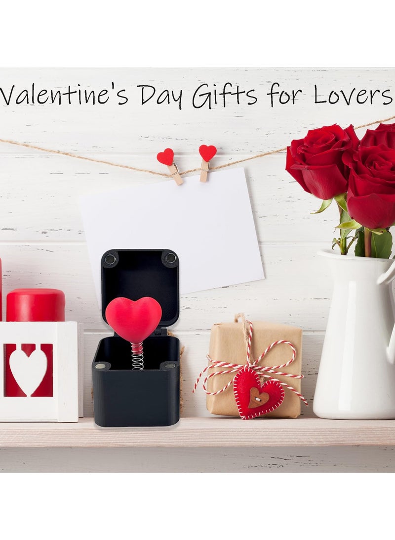 NajmStyle 2 Packs Red Roses and Red Love Heart in a Box, 3D Printed Red Roses in a Surprise Pop up Gift Box, Birthday and Valentine Classroom Students Gift - Image 5