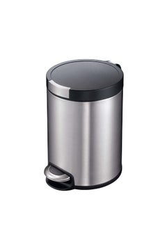 DANUBE HOME EKO 5L Artistic Step Bin – Stainless Steel Pedal Trash Can with Soft Close Lid for Kitchen, Office, Bathroom – Sleek Hygienic Waste Bin Modern Design  - Image 1