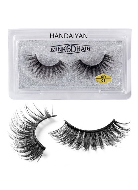 6D Natural Fluffy Fake Lashes Reusable Waterproof Glue Free Hand