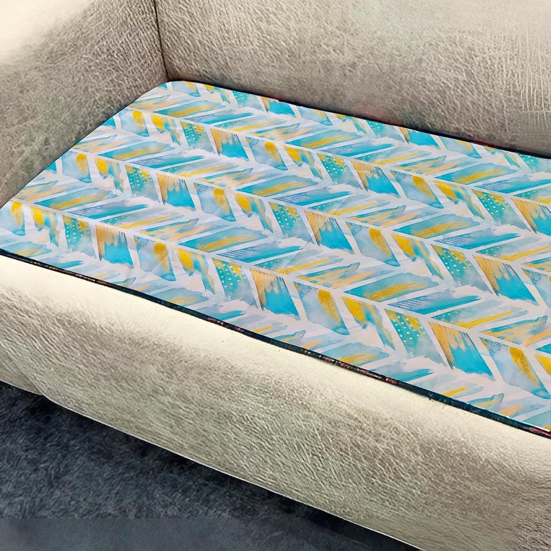 FABANE Polycotton Printed Sofa Seat Cover For 5 Seater With Heavy Antiskid BackingEasily Machine Washable Sofa Seat Runner For Couch 22 Inches X 48 Inches1 Piece 22 X 68 Inch1 Piece Gssr004 - Image 1