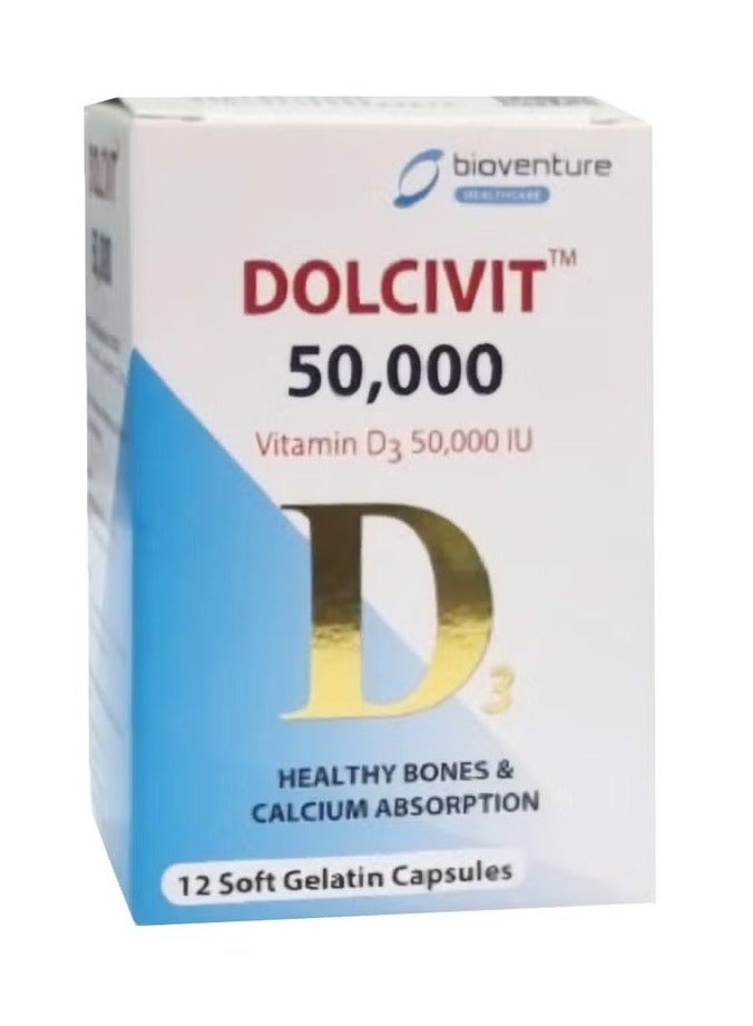 Dolcivit Dolcivit D3 50,000IU Soft Gelatin Capsules 12's