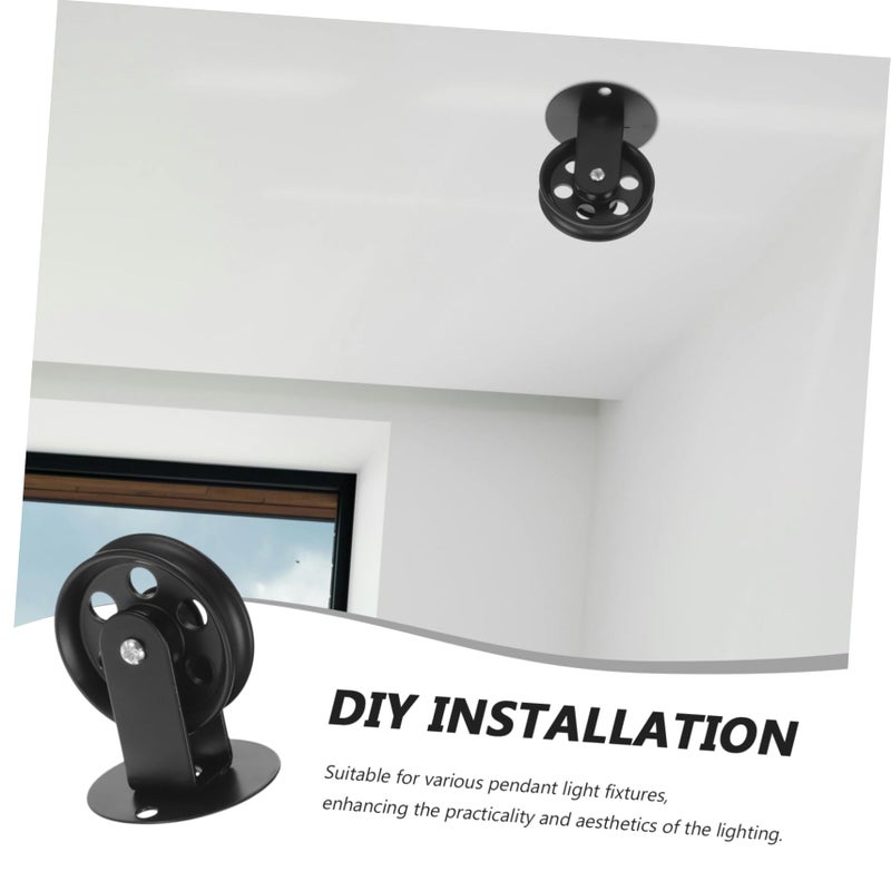 Ceiling Mounted Iron Pulley Wheel for Pendant Lights DIY Lighting Fixtures Accessory - Image 5